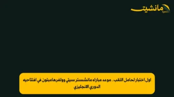 أول اختبار لحامل اللقب.. موعد مباراة مانشستر سيتي وولفرهامبتون في افتتاحية الدوري الإنجليزي